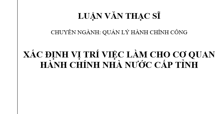 Xác định vị trí việc làm cho CQHCNN cấp tỉnh, thành phố Đà Nẵng
