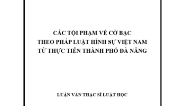 Các tội đánh bạc theo pháp luật hình sự Việt Nam