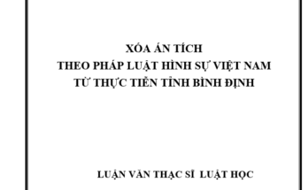 Xóa án tích theo pháp luật hình sự Việt Nam từ thực tiễn