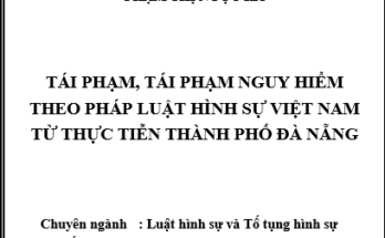 Tái phạm tái phạm nguy hiểm theo pháp luật hình sự Việt Nam