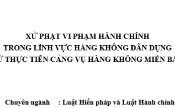 XỬ PHẠT VI PHẠM HÀNH CHÍNH TRONG LĨNH VỰC HÀNG KHÔNG DÂN DỤNG
