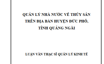 Quản lý nhà nước về thủy sản trên địa bàn huyện Đức Phổ