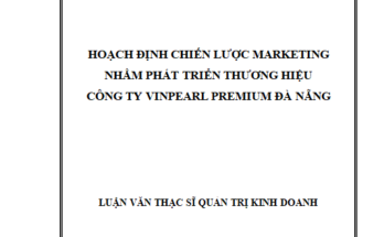 HOẠCH ĐỊNH CHIẾN LƯỢC MARKETING NHẰM PHÁT TRIỂN THƯƠNG HIỆU CỦA CÔNG TY