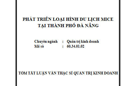 Phát triển loại hình du lịch MICE tại thành phố Đà Nẵng
