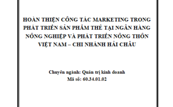 Hoàn thiện công tác marketing trong phát triển sản phẩm thẻ tại Ngân Hàng