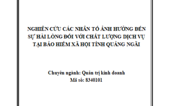 Nghiên cứu các nhân tố ảnh hưởng đến sự hài lòng đối với chất lượng dịch vụ tại BHXH