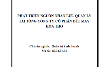 Phát triển nguồn nhân lực quản lý tại Tổng Công ty