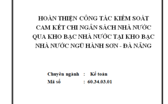 Hoàn thiện công tác kiểm soát cam kết chi NSNN qua KBNN