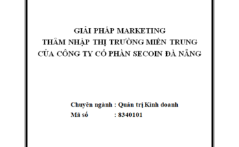 Giải pháp Marketing thâm nhập thị trường miền Trung của Công ty Cổ phần Secoin Đà Nẵng