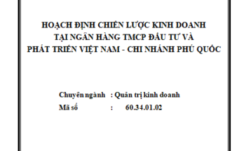 Hoạch định chiến lược kinh doanh tại Ngân hàng