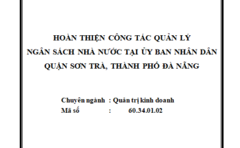 Hoàn thiện công tác quản lý ngân sách nhà nước