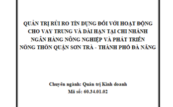 Quản trị rủi ro tín dụng đối với hoạt động cho vay trung dài hạn