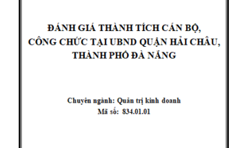 Đánh giá thành tích cán bộ công chức tại UBND quận Hải Châu