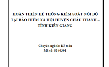 Hoàn thiện tổ chức công tác kế toán tại Trường Đại học Kiên Giang