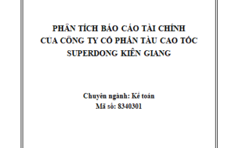 Phân tích báo cáo tài chính của Công ty
