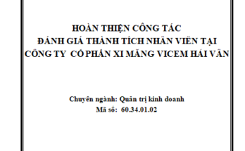 Hoàn thiện công tác đánh giá thành tích nhân viên