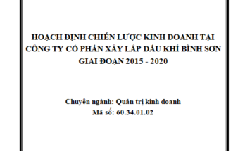 Hoạch định chiến lược kinh doanh tại Công ty Cổ phần