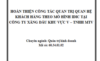 “Hoàn thiện công tác quản trị quan hệ khách hàng theo mô hình IDIC