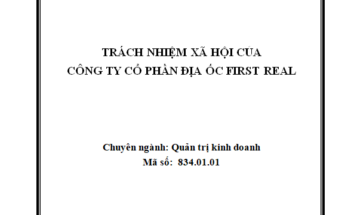 Trách nhiệm xã hội của công ty cổ phần địa ốc First Real