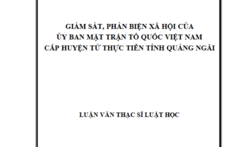Giám sát phản biện xã hội của Ủy ban Mặt trận Tổ quốc Việt Nam