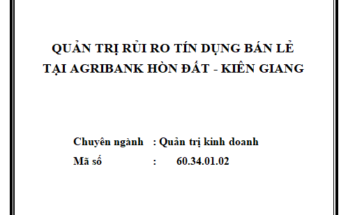 Hoàn thiện công tác quản trị rủi ro tín dụng bán lẻ tại Agribank