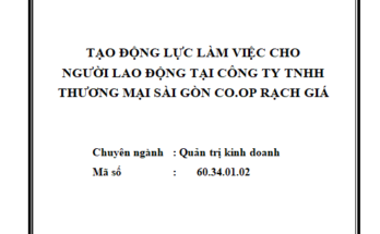 Tạo động lực làm việc cho người lao động tại công ty TNHH thương mại