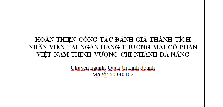 Hoàn thành công tác đánh giá thành tích nhân viên tại Ngân hàng Thương mại cổ phần