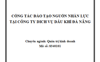 Công tác đào tạo nguồn nhân lực tại Công ty Dịch vụ Dầu khí