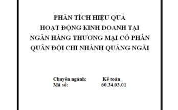 Phân tích hiệu quả hoạt động kinh doanh tại Ngân hàng Thương mại Cổ phần Quân đội