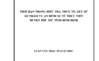Thời hạn trong điều tra truy tố xét xử sơ thẩm vụ án hình sự