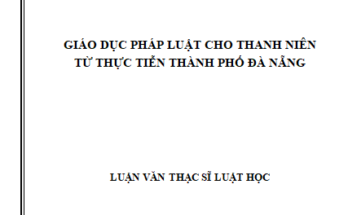 Giáo dục pháp luật cho thanh niên từ thực tiễn thành phố Đà Nẵng