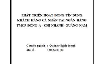 Phát triển hoạt động tín dụng khách hàng cá nhân tại Ngân hàng