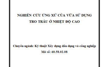 NGHIÊN CỨU ỨNG XỬ CỦA VỮA SỬ DỤNG TRO TRẤU Ở NHIỆT ĐỘ CAO
