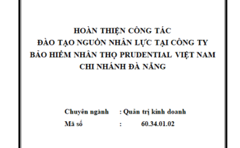 Hoàn thiện công tác Đào tạo nguồn Nhân lực tại công ty Bảo hiểm Nhân thọ