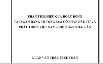 Phân tích hiệu quả hoạt động tại Ngân hàng Thương mại Cổ phần Đầu tư và Phát triển Việt Nam