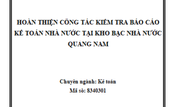 Hoàn thiện công tác kiểm tra báo cáo kế toán nhà nước