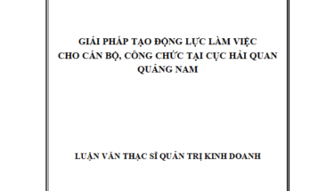 Giải pháp tạo động lực làm việc cho cán bộ công chức