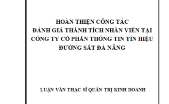 Hoàn thiện công tác đánh giá thành tích nhân viên tại Công ty