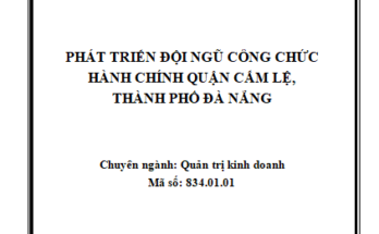 Phát triển đội ngũ công chức hành chính quận Cẩm Lệ
