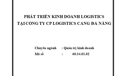 Phát triển kinh doanh Logistics tại Công ty CP Logistics Cảng Đà Nẵng