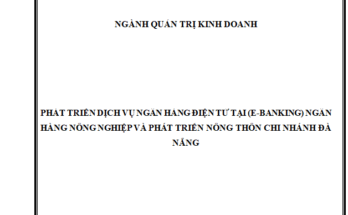 Phát triển dịch vụ ngân hàng điện tử tại ( E-Banking) Ngân hàng Nông Nghiệp