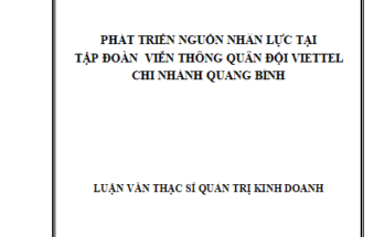 Phát triển nguồn nhân lực tại Tập đoàn viễn thông Quân đội Viettel