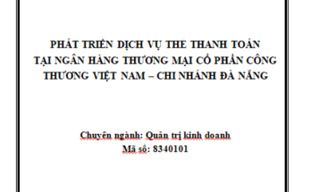 Phát triển dịch vụ thẻ thanh toán tại Ngân hàng thương mại cổ phần Công Thương Việt Nam