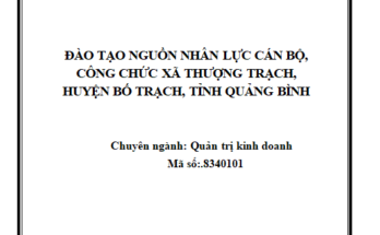 Đào tạo nguồn nhân lực cán bộ công chức xã Thượng Trạch