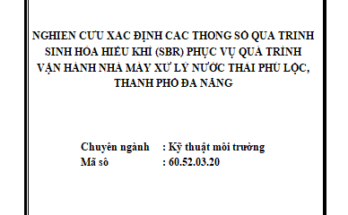 Nghiên cứu xác định các thông số quá trình sinh hóa hiếu khí (SBR) phục vụ quá trình vận hành nhà máy xử lý nước thải Phú Lộc