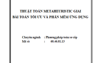 Thuật toán Metaheuristic giải bài toán tối ưu và phần mềm ứng dụng