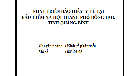 Phát triển bảo hiểm y tế tại Bảo hiểm xã hội Thành phố Đồng Hới