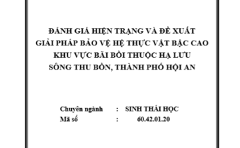 Đánh giá hiện trạng và đề xuất giải pháp bảo vệ hệ thực vật bậc cao khu vực bãi bồi thuộc hạ lưu sông Thu Bồn
