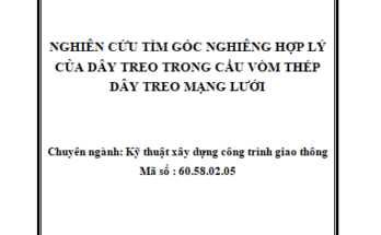 NGHIÊN CỨU TÌM GÓC NGHIÊNG HỢP LÝ CỦA DÂY TREO TRONG CẦU VÒM THÉP DÂY TREO MẠNG LƯỚI