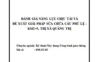 ĐÁNH GIÁ NĂNG LỰC CHỊU TẢI VÀ ĐỀ XUẤT GIẢI PHÁP SỬA CHỮA CẦU PHÚ LỆ - KM2+5